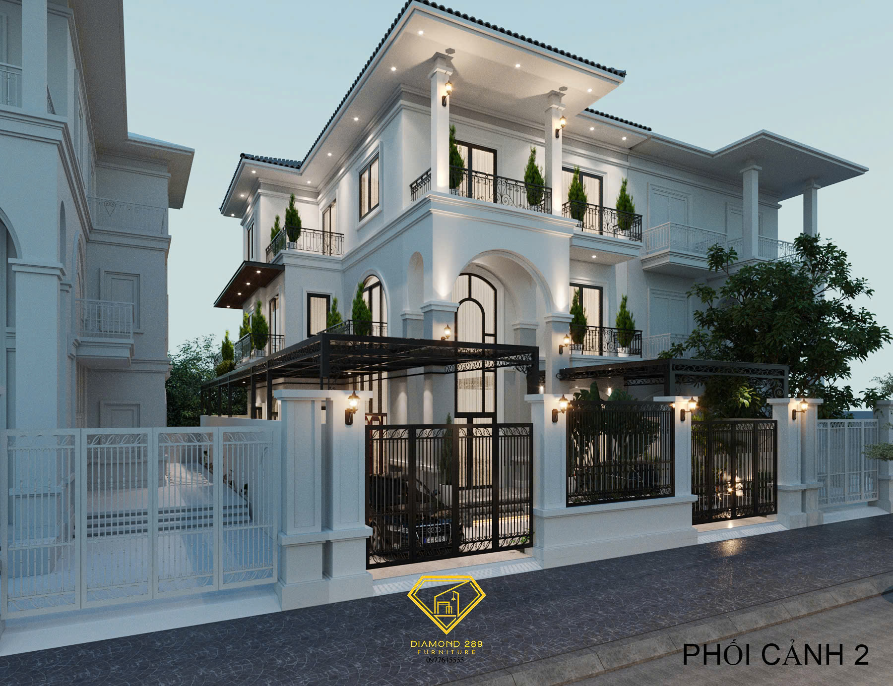 Mẫu thiết kế nội thất biệt thự sang trọng